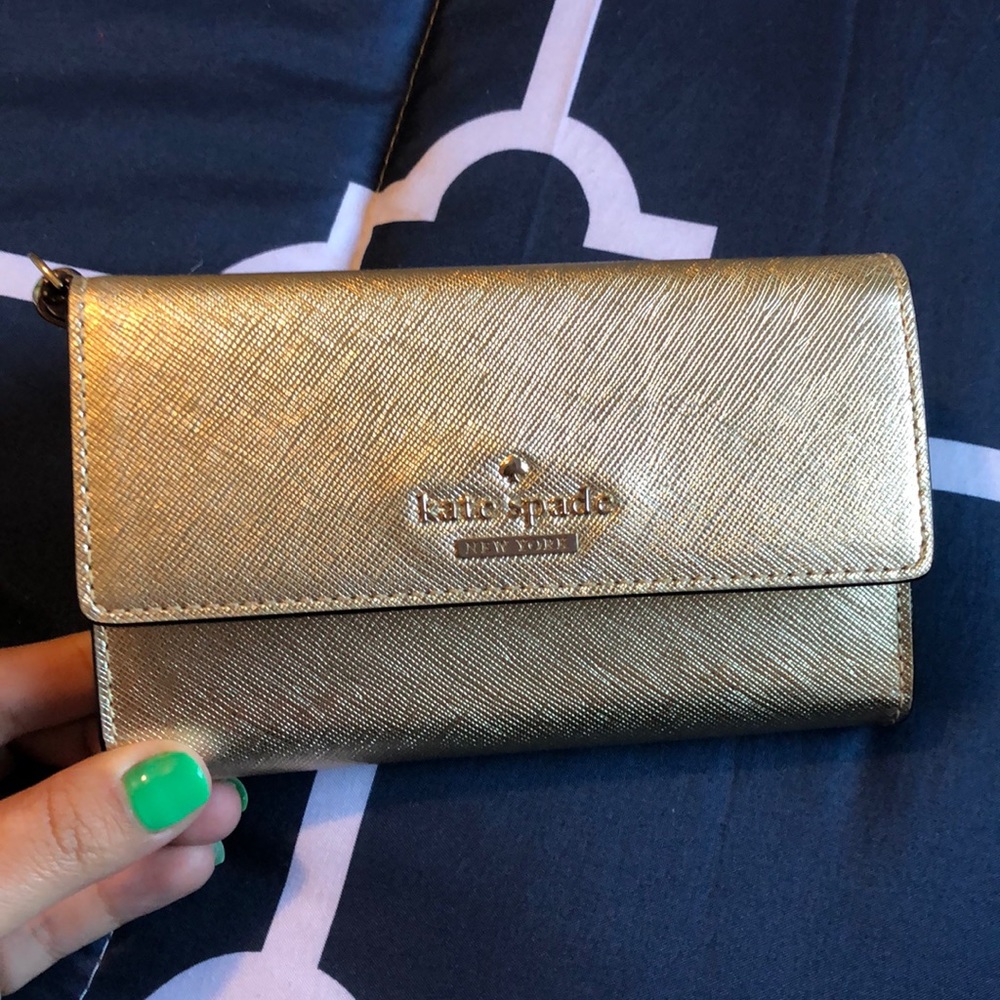 Gold Kate Spade Phone Wristlet